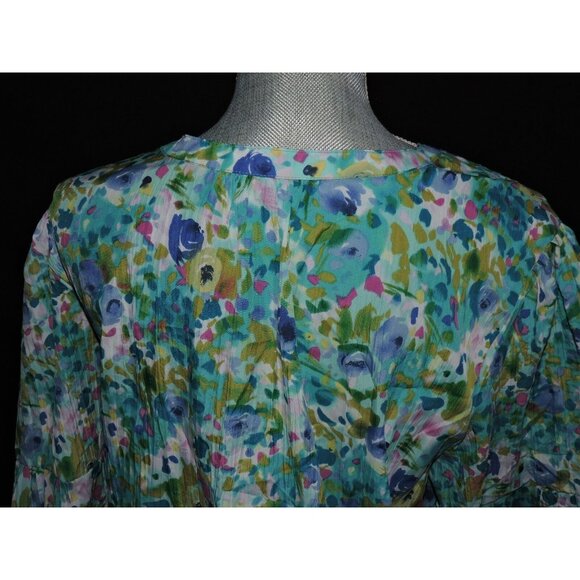 Soft By Avenue Peasant Blouse Shirt Spring Boho Floral Top Spring size 2X 22 24 - Picture 4 of 7